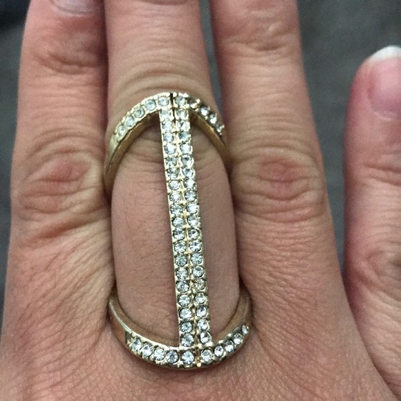 Express Gold Long Bling Ring - Picture 3 of 7